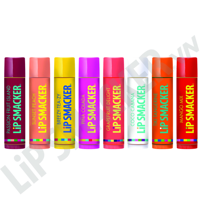 Original por 6 piezas Lip Smacker Fruity Strawberry Estaño por Lip Smacker - Set Quả Dâu Son trái cây 6 vị truyền thống hộp sắt (6)